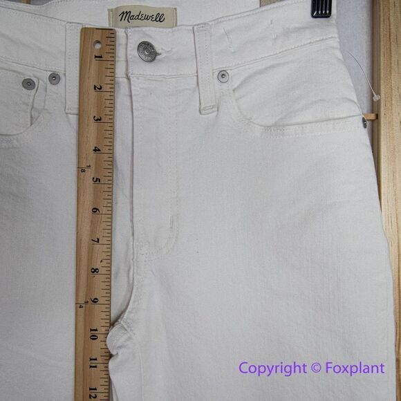 NEW Madewell Mid-Rise Perfect Vintage Straight Jean in Tile White, 25 - Picture 8 of 16